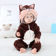 Hooded Animal Baby Romper