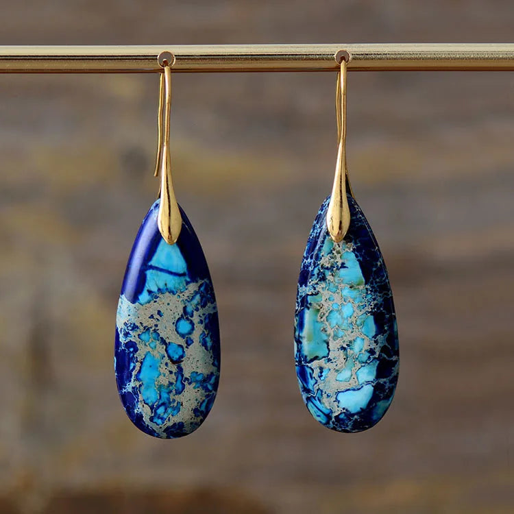 Bohemian Stone Drop Earrings