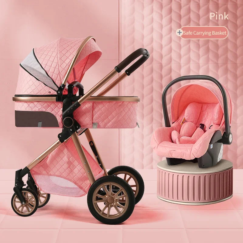 Foldable 3-in-1 Baby Stroller