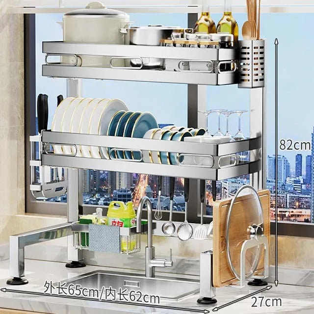 Multifunction Metal Dish Rack