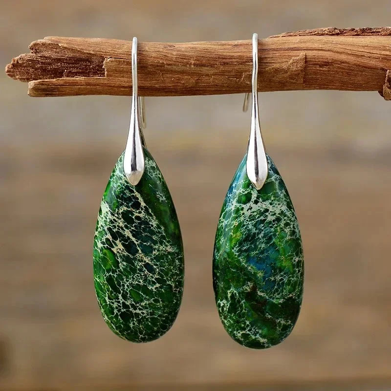 Bohemian Stone Drop Earrings