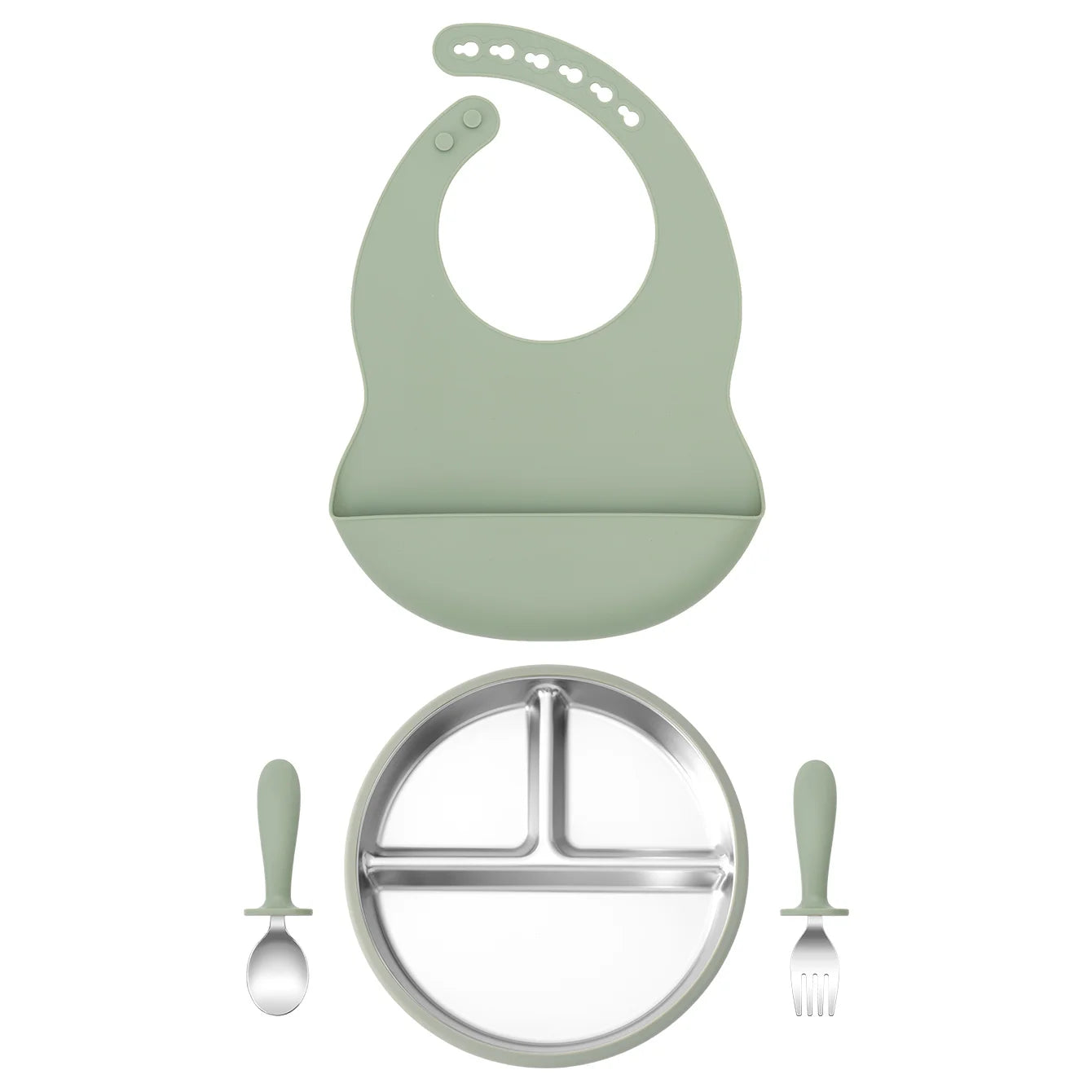 Stainless Silicone Feeding Set