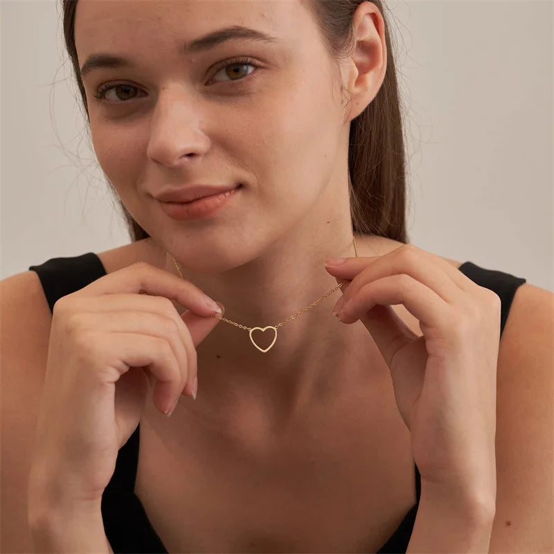 Stainless Heart Pendant Necklace