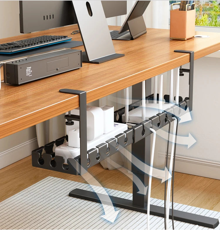 Retractable Under-Desk Cable Tray