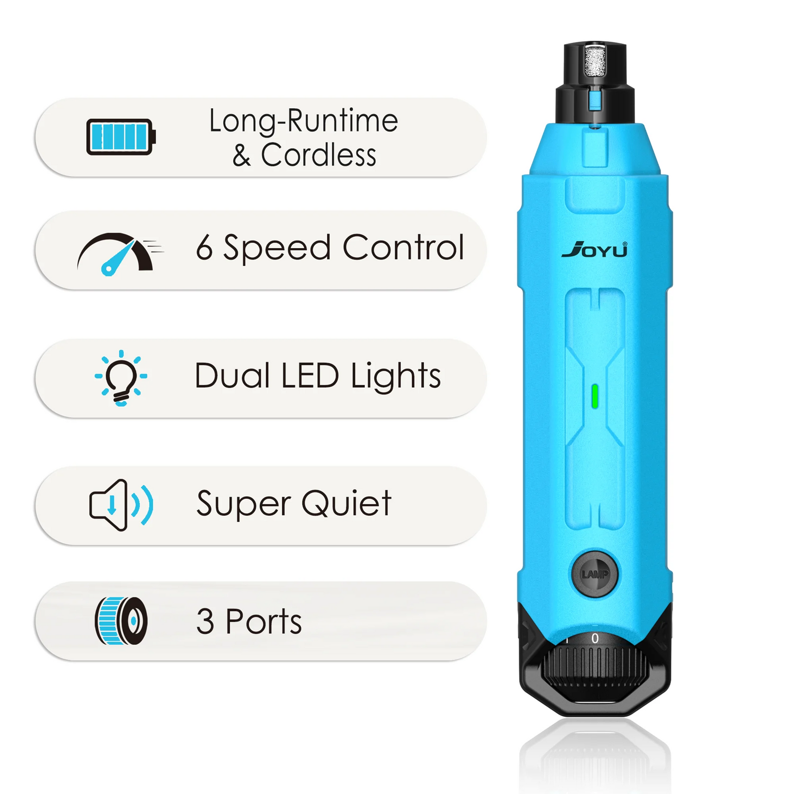 Rechargeable Six-Speed Nail Grinder