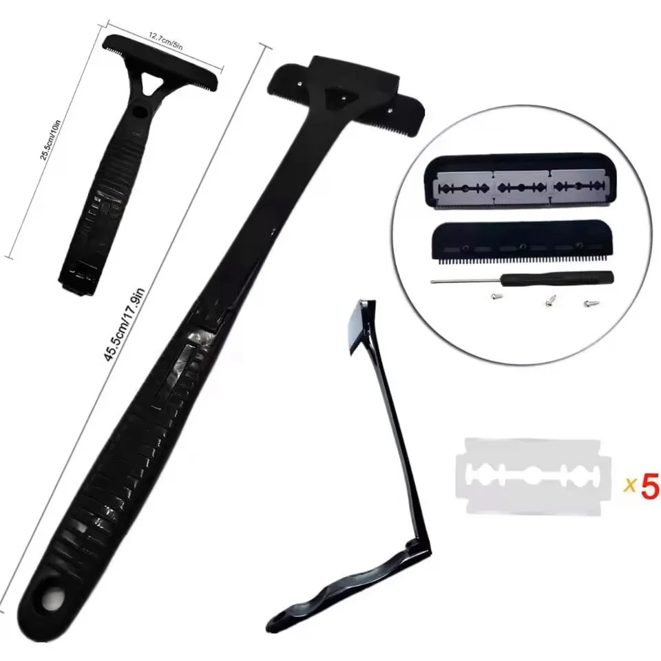 Foldable Long Handle Back Shaver