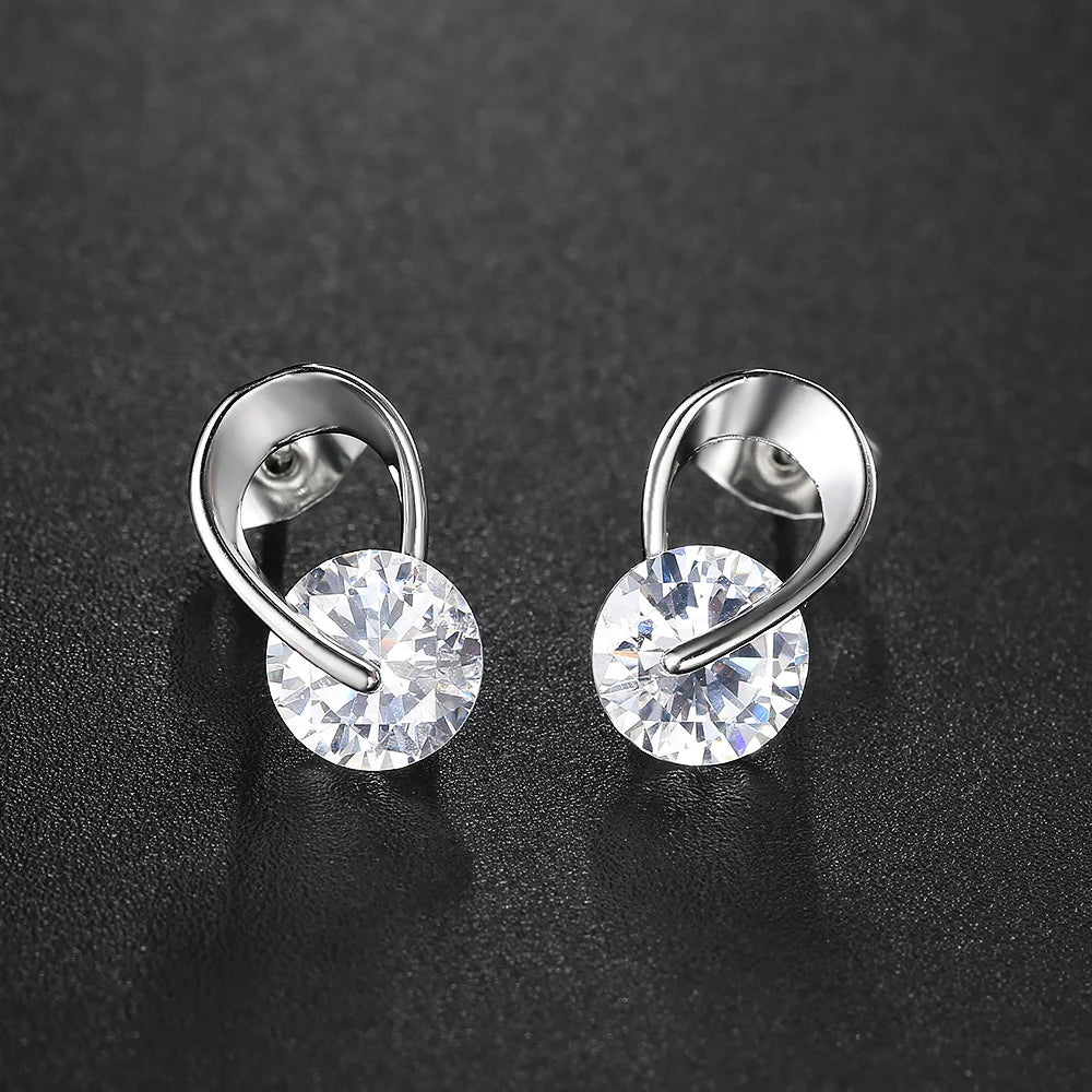 Cubic Zirconia Stud Earrings