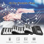 Foldable 88-Key Silicone Piano