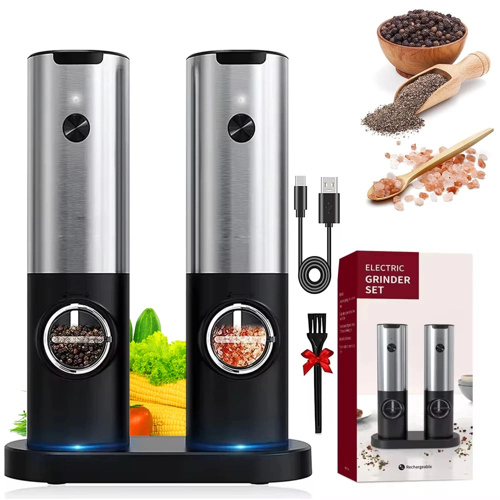 Rechargeable Electric Spice Grinder Set