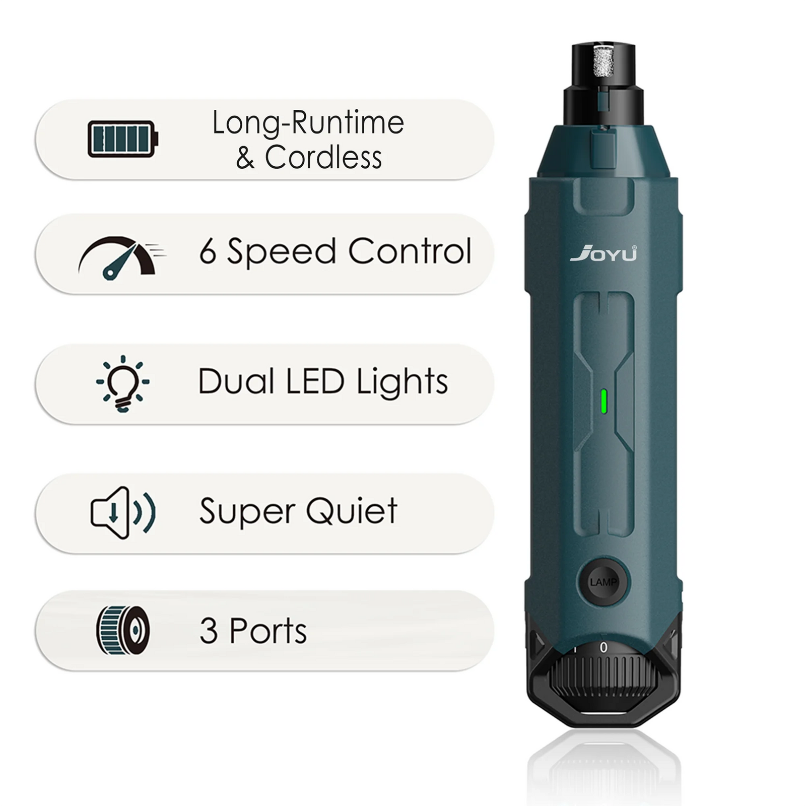 Rechargeable Six-Speed Nail Grinder