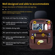 PU Leather Seatback Organizer Tray