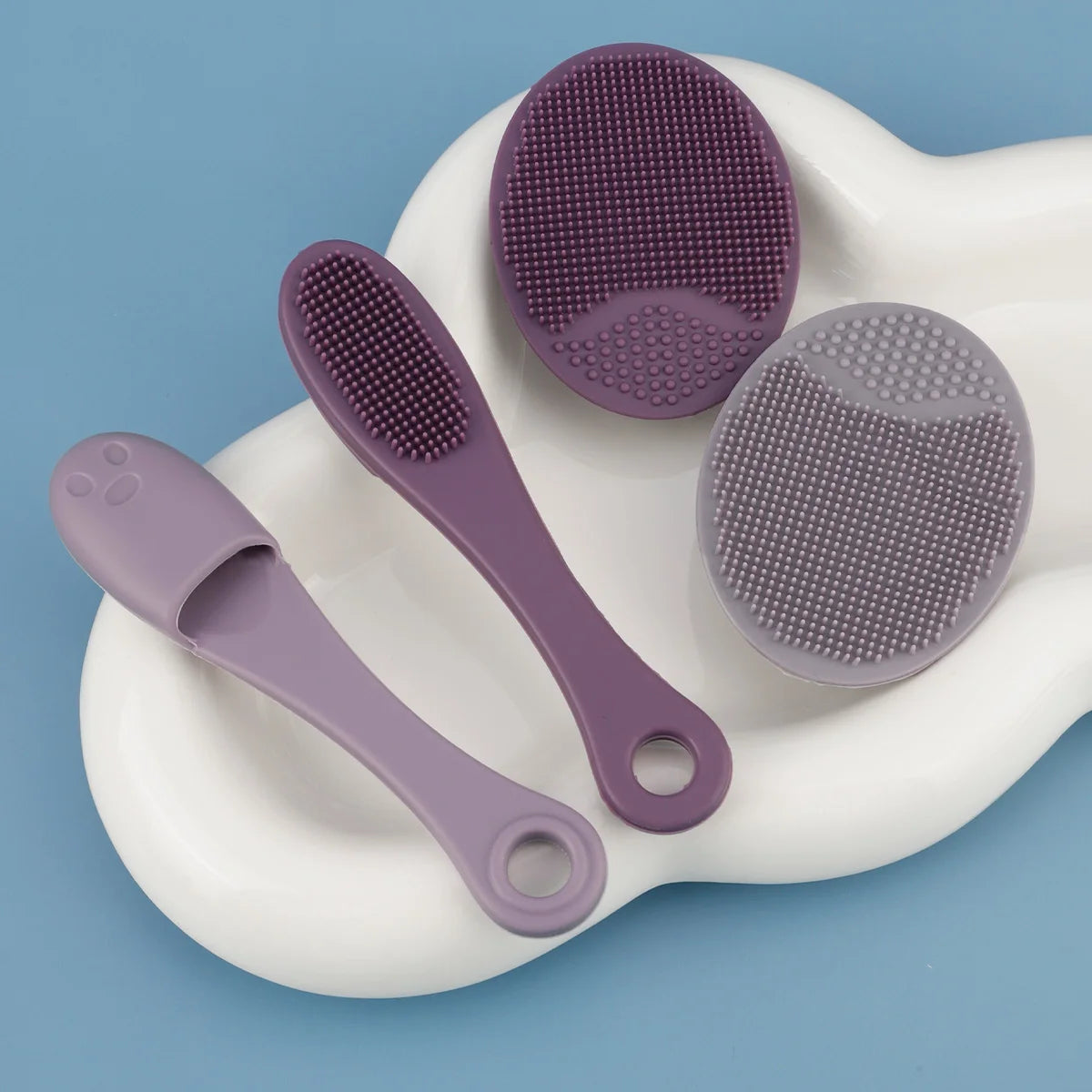 Silicone Facial Cleansing Brush Set
