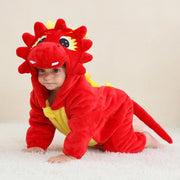 Hooded Animal Baby Romper