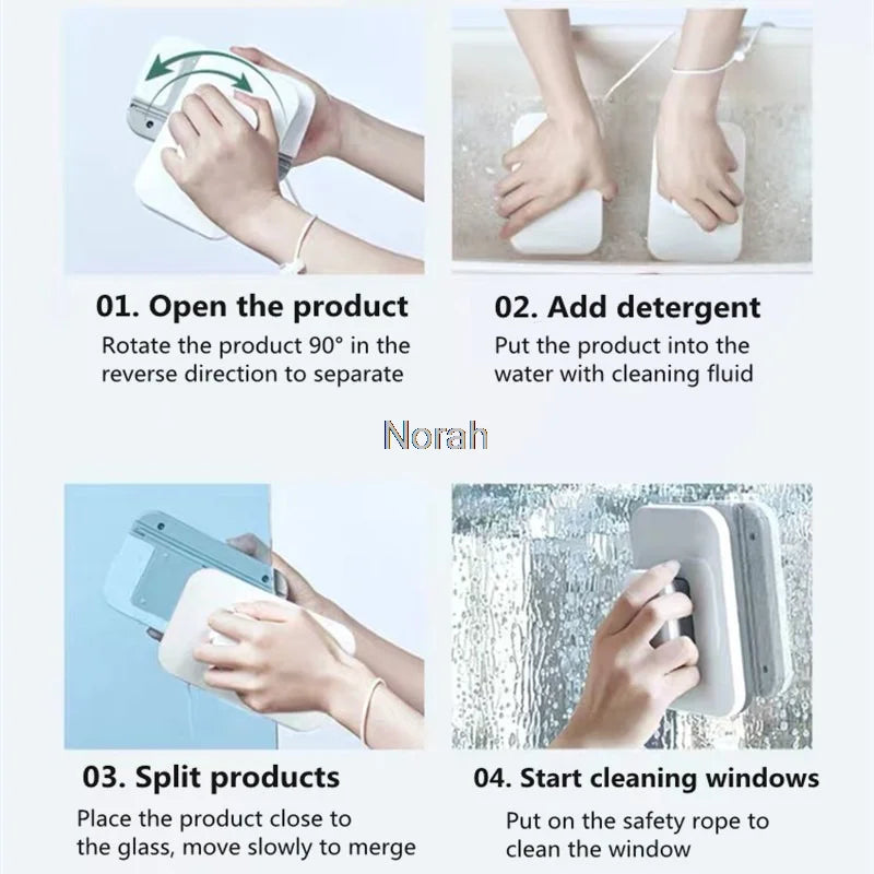 Double-Sided Magnetic Window Cleaner