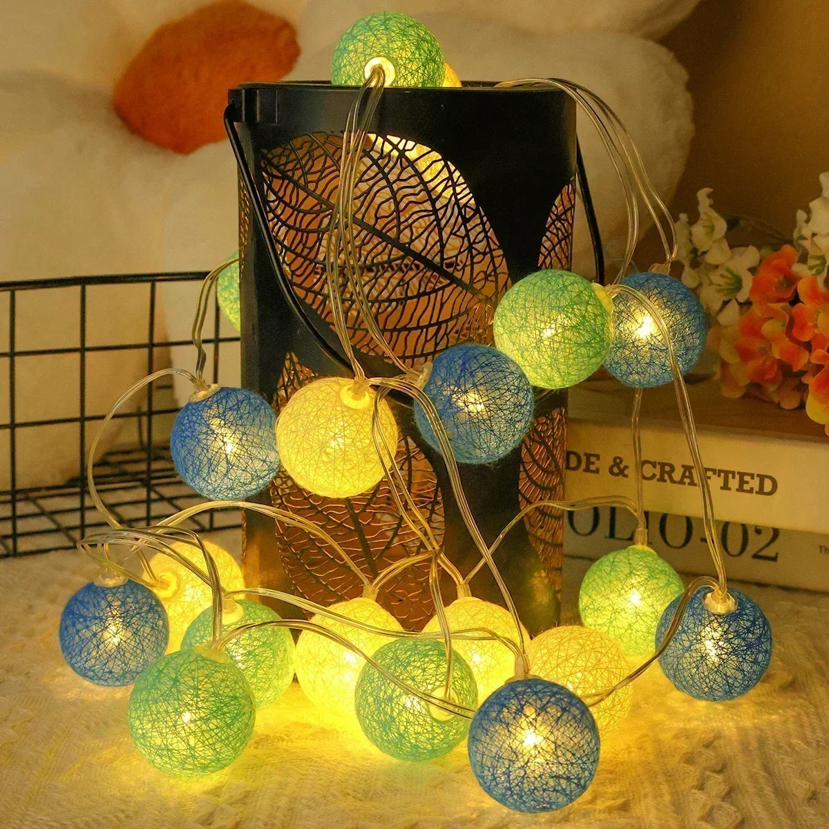 20LED Rattan Ball Lights