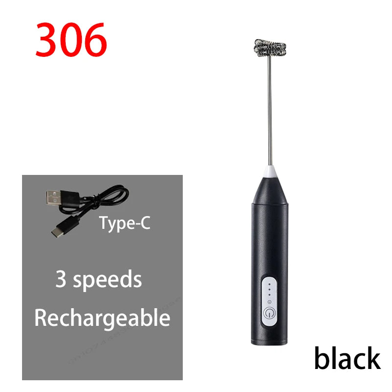 Rechargeable Three-Speed Milk Frother