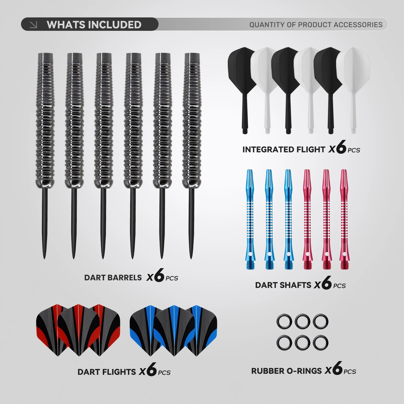 Professional Six Piece Dart Set
