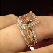 Champagne Crystal Statement Ring