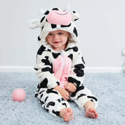 Hooded Animal Baby Romper