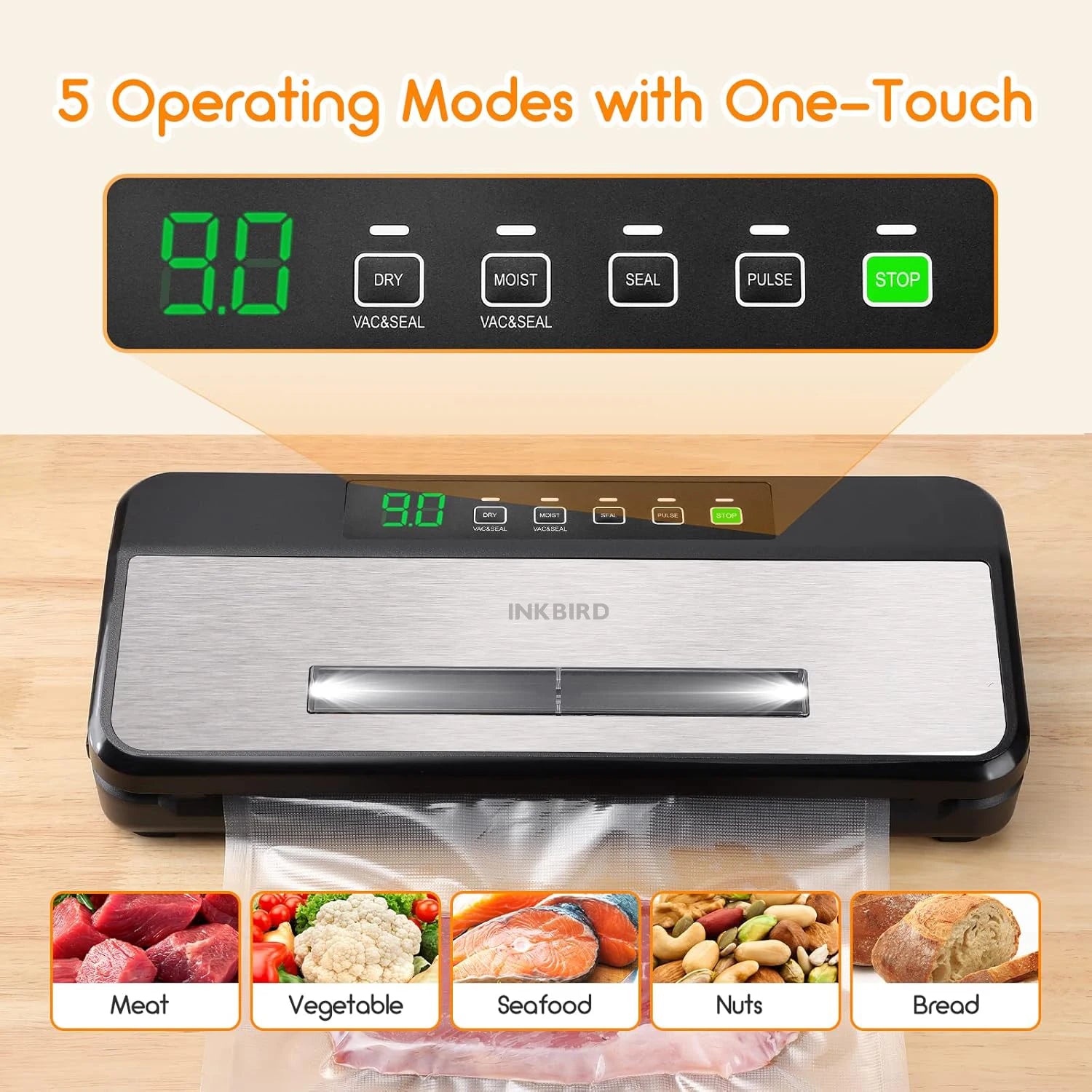 INKBIRD 80KPA Vacuum Sealer Machine