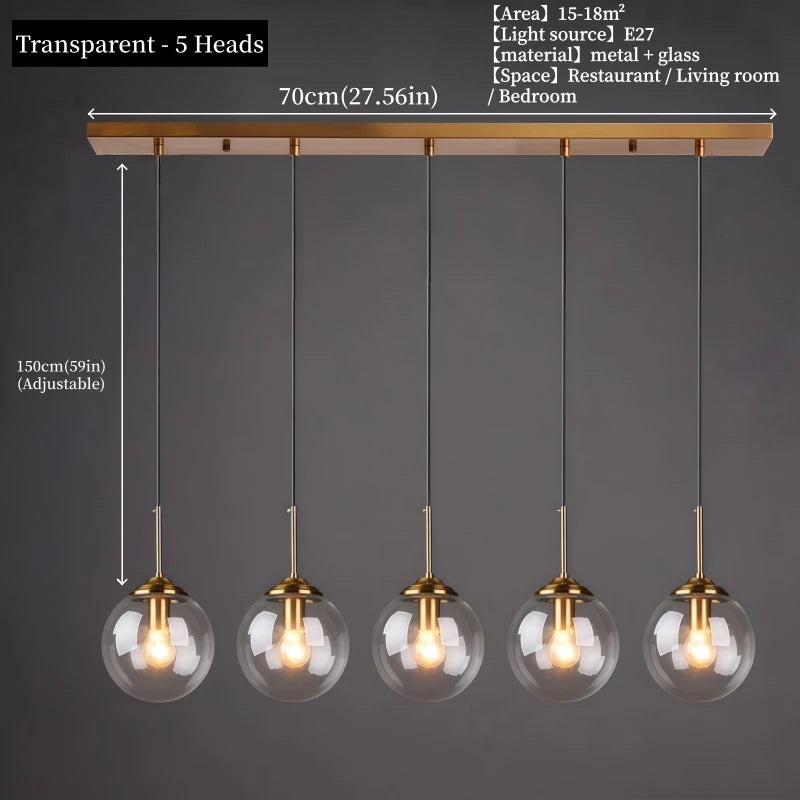 Nordic Glass Pendant Chandelier