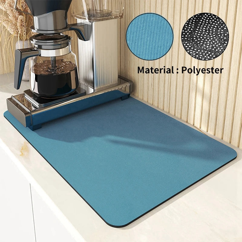 Absorbent Printed Dish Drying Mat