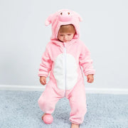 Hooded Animal Baby Romper