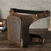 Leather Motorcycle Leg Bag
