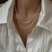 Sparkling Silver Choker Necklace