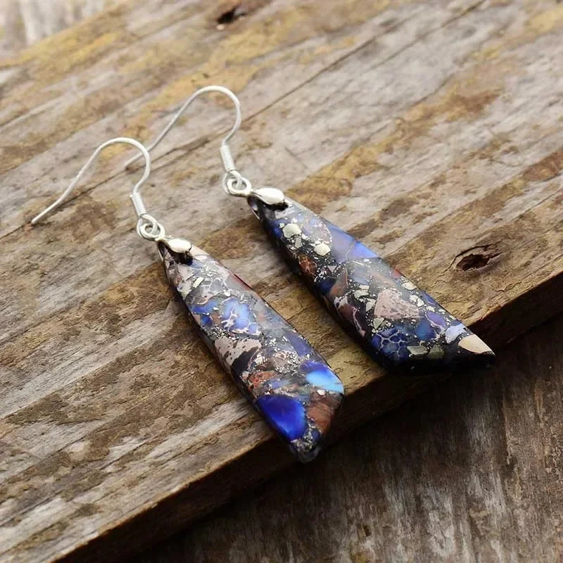 Bohemian Stone Drop Earrings