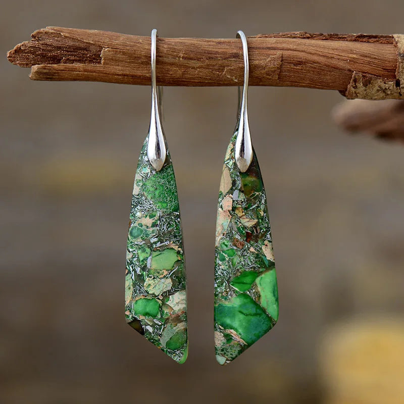 Bohemian Stone Drop Earrings