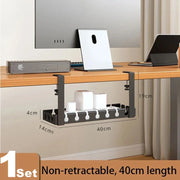 Retractable Under-Desk Cable Tray