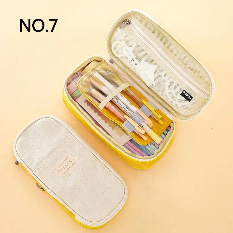 Double Layer Large Pencil Case