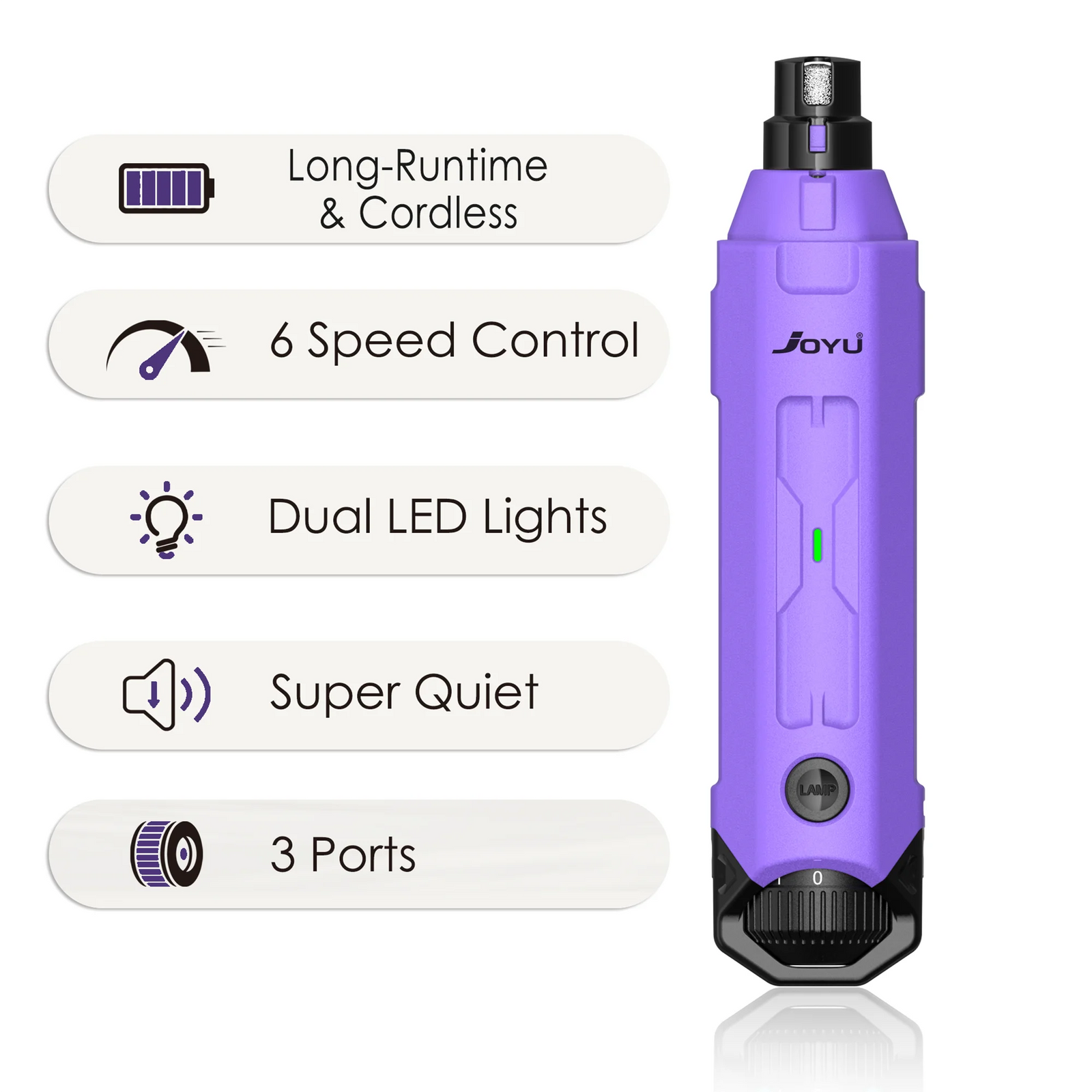 Rechargeable Six-Speed Nail Grinder
