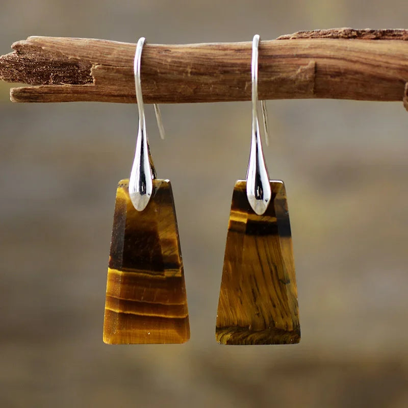 Bohemian Stone Drop Earrings
