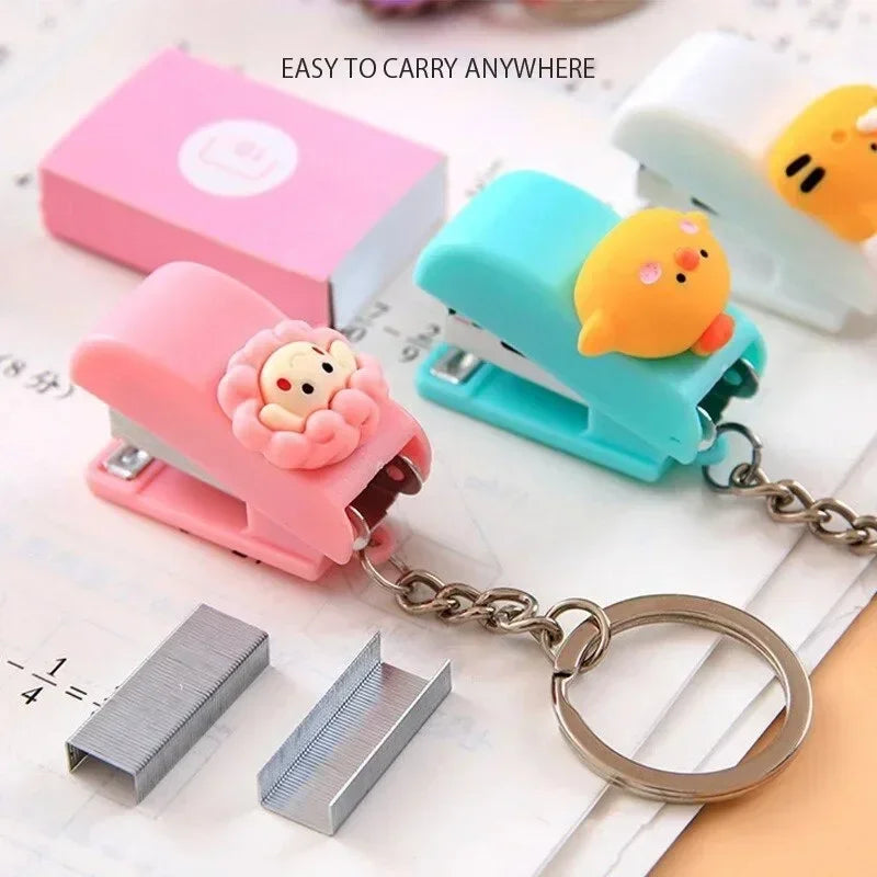 Kawaii Mini Stapler Keychain