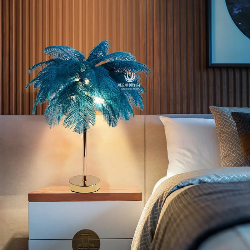 Nordic Ostrich Feather Floorlamp