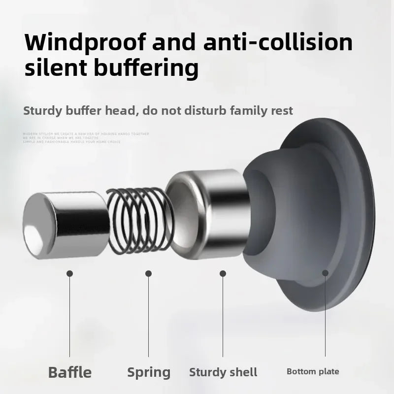No-Drill Silicone Door Stopper