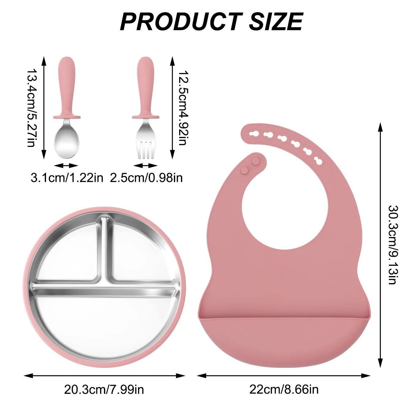 Stainless Silicone Feeding Set