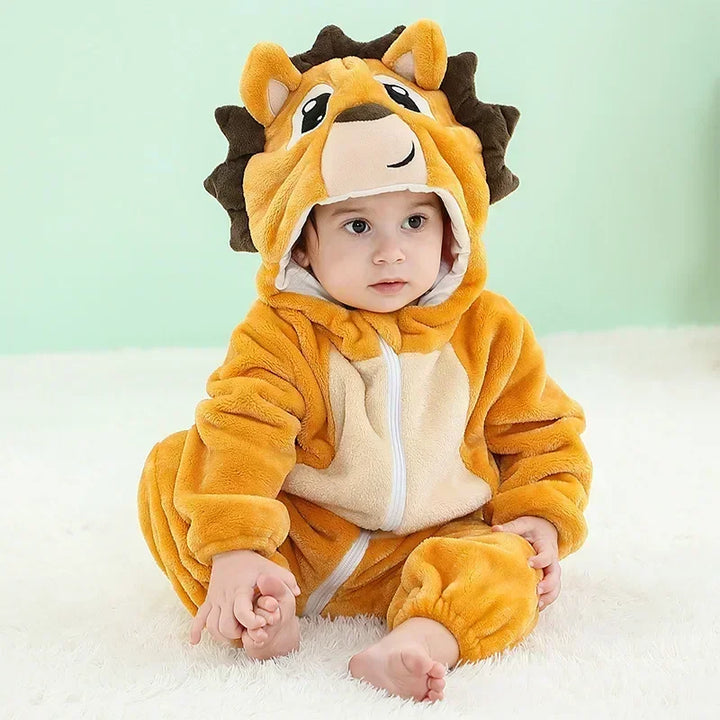 Hooded Animal Baby Romper