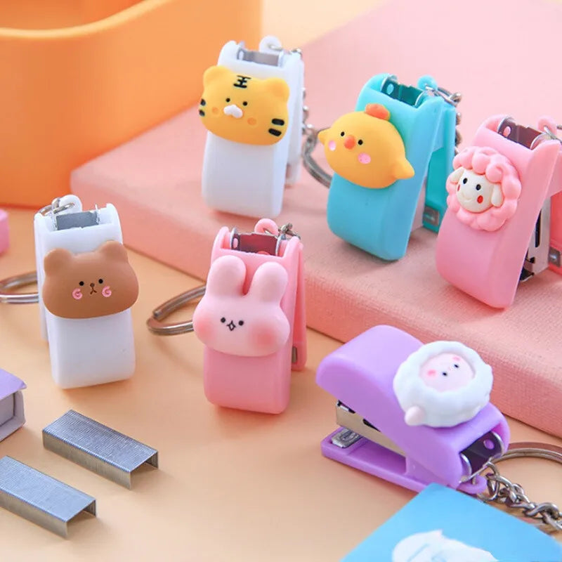 Kawaii Mini Stapler Keychain