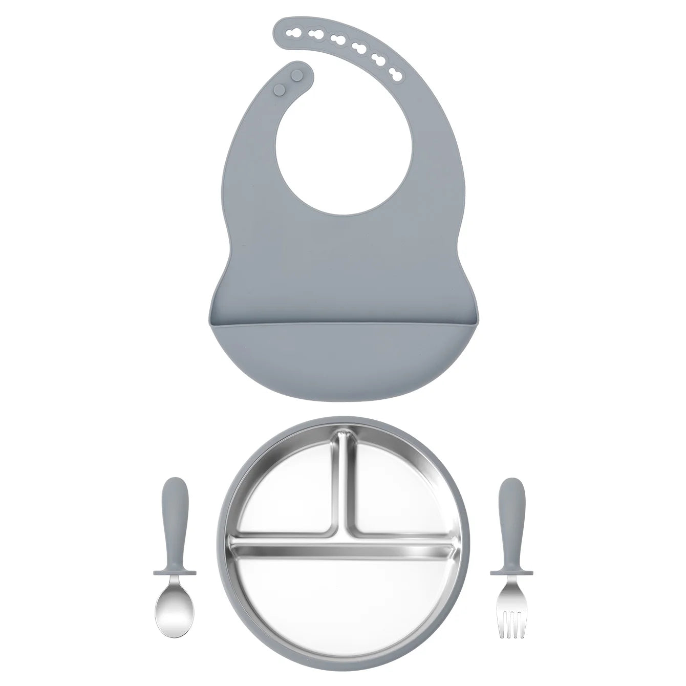 Stainless Silicone Feeding Set