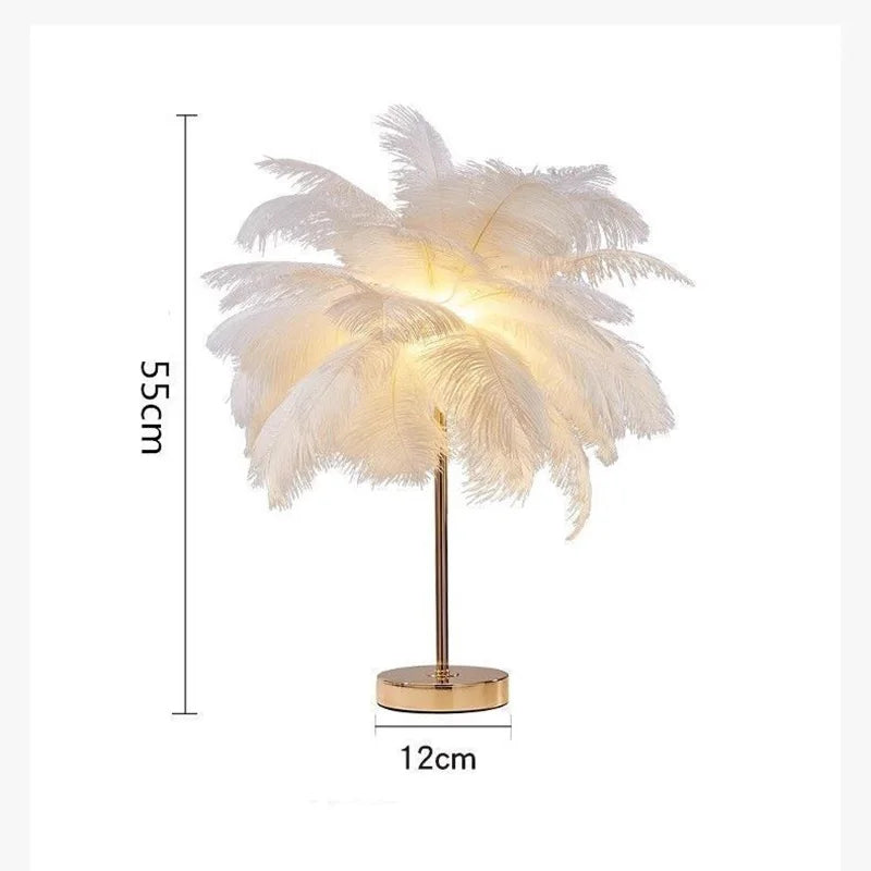 Nordic Ostrich Feather Floorlamp