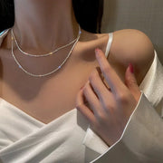 Sparkling Silver Choker Necklace