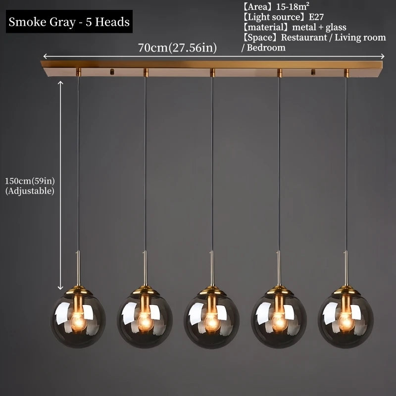 Nordic Glass Pendant Chandelier