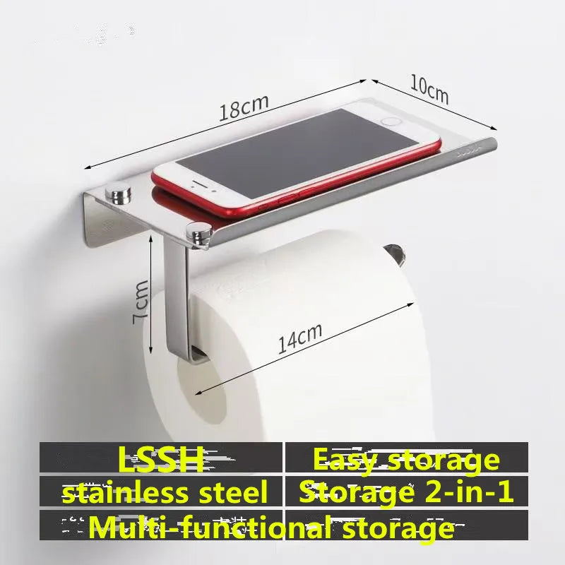 No-Drill Stainless Paper Holder