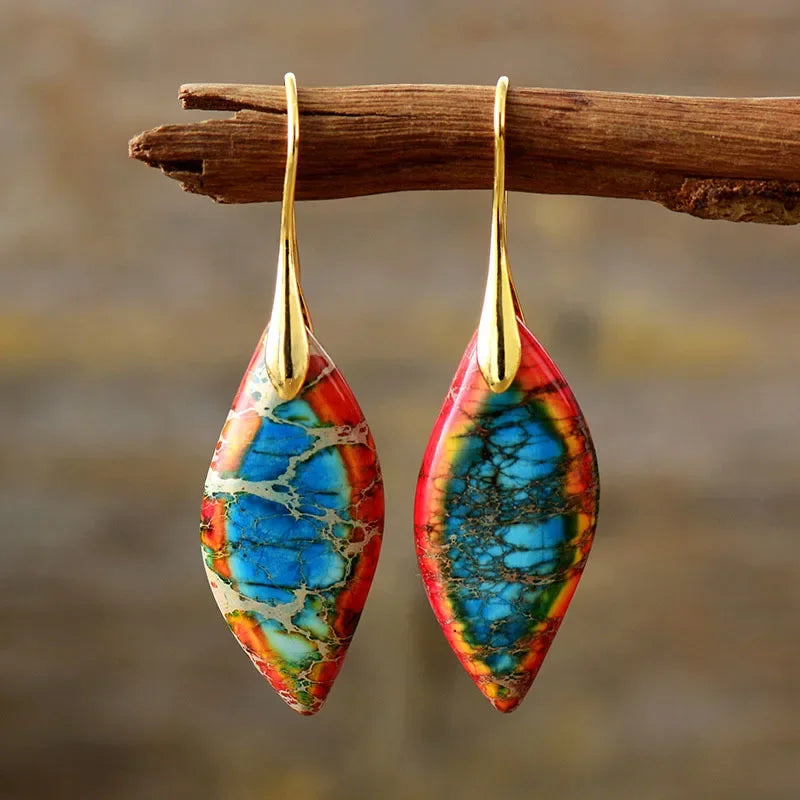 Bohemian Stone Drop Earrings